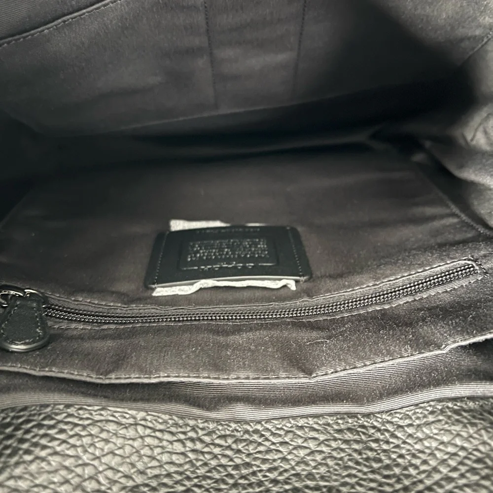 Coach Black Leather Men's Backpack